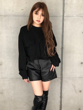 「ENVYM（アンビー）のアイテム（ブーツ）」を使った、envym_officialさん（レディース・160cm）の秋コーディネート