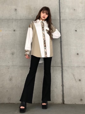 「ENVYM（アンビー）のアイテム（パンツ）」を使った、envym_officialさん（レディース・160cm）の冬コーディネート