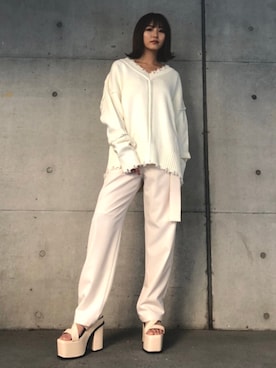 「ENVYM（アンビー）のアイテム（パンツ）」を使った、envym_officialさん（レディース・160cm）の冬コーディネート