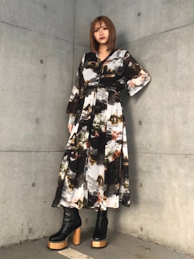 「ENVYM（アンビー）のアイテム（ワンピース/ドレス）」を使った、envym_officialさん（レディース・160cm）の春コーディネート