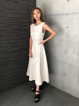 「ENVYM（アンビー）のステッチサンダル（サンダル）」を使った、envym_officialさん（レディース・160cm）の春コーディネート