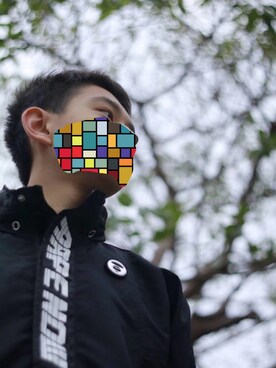 「AAPE BY A BATHING APE（エーエイプバイアベイシングエイプ）のアイテム（ジャケット/アウター）」を使った、竹韵さん（メンズ・180cm）の秋コーディネート