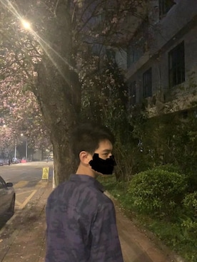 「Bossini（ボッシーニ）のアイテム」を使った、竹韵さん（メンズ・183cm）の春コーディネート