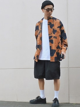 「DAIRIKU」｜「アイテム（ニットキャップ/ビーニー）」を使った、SHINNOSUKEさん（メンズ・171cm）の秋コーディネート