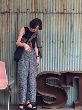 「Teva（テバ）のTeva / プラットフォーム ユニバーサル（サンダル）」を使った、てんちょさん（レディース・171cm）の夏コーディネート