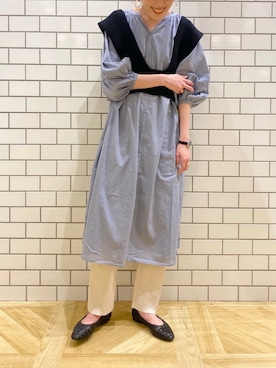 「LOWRYS FARM（ローリーズファーム）のメッシュフラットシューズ　864880（パンプス）」を使った、てんちょさん（レディース・171cm）の春コーディネート