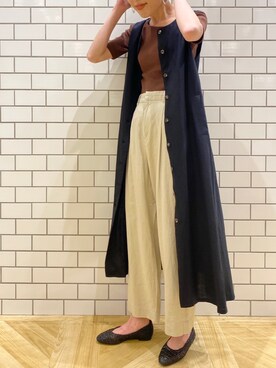 「LOWRYS FARM（ローリーズファーム）のメッシュフラットシューズ　864880（パンプス）」を使った、てんちょさん（レディース・171cm）の春コーディネート