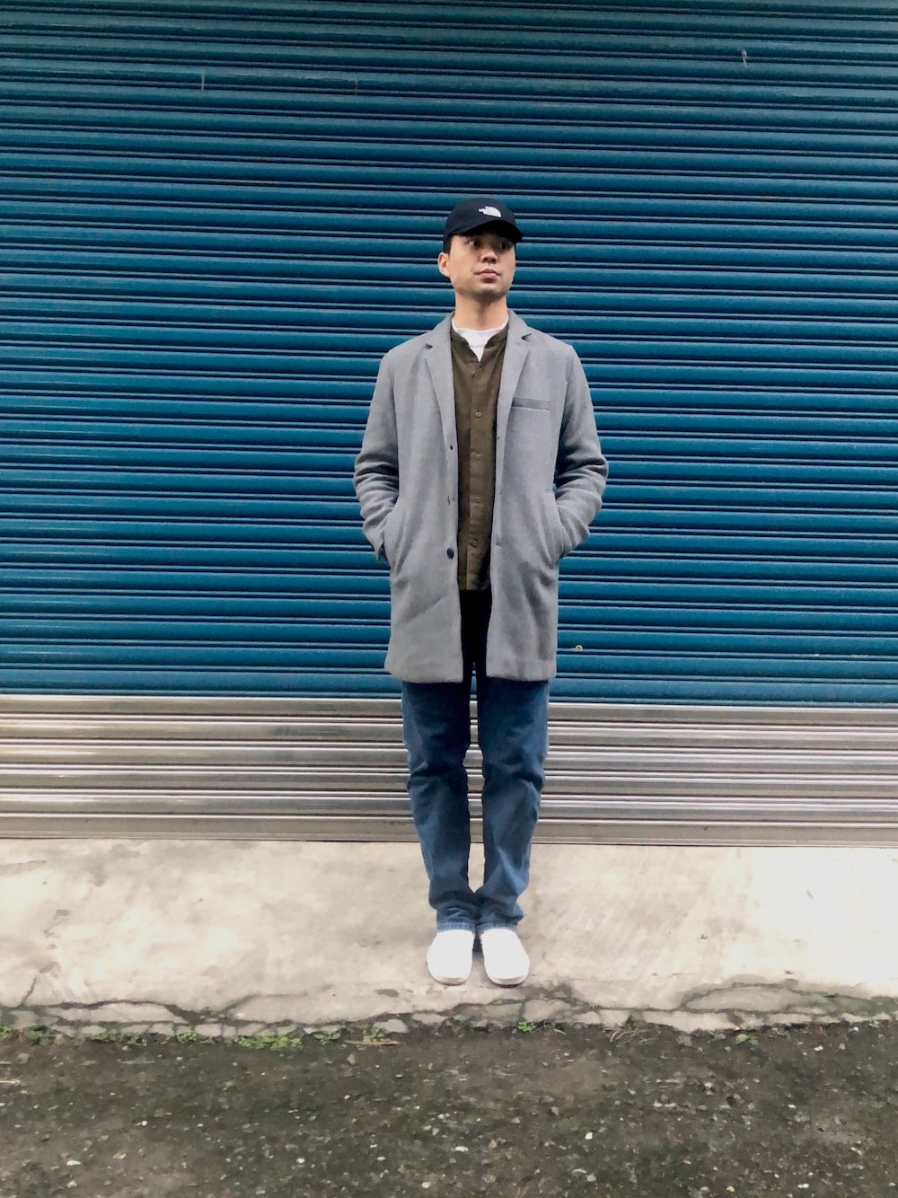 「Levi'sのLevi's/リーバイス/505 UTILITY DENIM USED/リーバイス505 ユーティリティデニム ユーズド（デニムパンツ、ブルー系）」を使った、Jie Linさん（メンズ・187cm）の冬コーディネートの1枚目の写真
