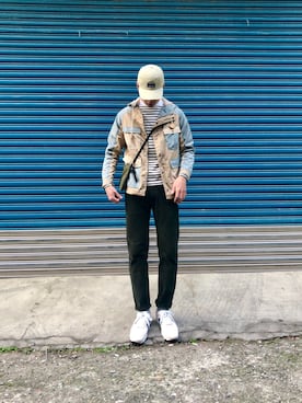 「ADLIB（アドリブ）のアイテム」を使った、Jie Linさん（メンズ・187cm）の冬コーディネート