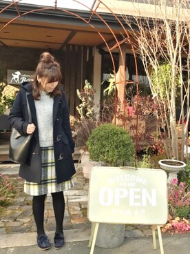 「冬休み」｜「アイテム（ジャケット/アウター）」を使った、mio☻miloさん（レディース・156cm）の冬コーディネート