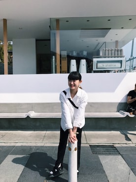 「SHAKA」｜「アイテム（ジャケット/アウター）」を使った、ゆ开さん（レディース・152cm）の春コーディネート