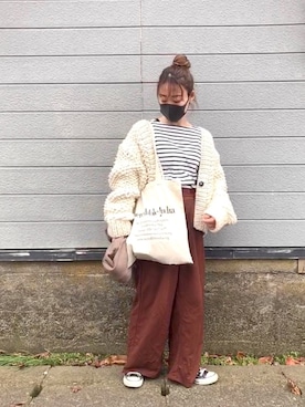 「CONVERSE（コンバース）のconverse（コンバース） ALL STAR OX（オールスターOX）（スニーカー）」を使った、chi.naaaさん（レディース・153cm）の冬コーディネート