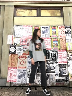 「VAN（バン）のアイテム（シューズ）」を使った、Lh7tcy さん（レディース・171cm）の冬コーディネート