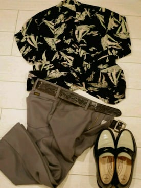 「The Flat Head（ザ・フラットヘッド）のアイテム」を使った、ジージャン太郎さん（メンズ・170cm）の秋コーディネート