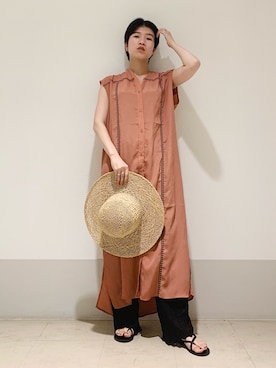 「KBF+」｜「アイテム（ワンピース/ドレス）」を使った、なかさんさん（レディース・156cm）の夏コーディネート