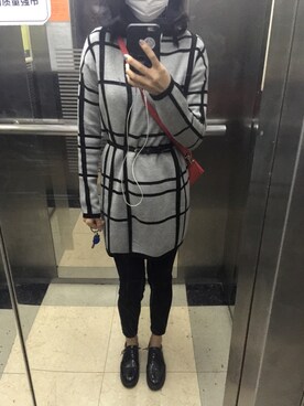 「FOREVER 21（フォーエバー トゥエンティーワン）のアイテム（ノーカラージャケット）」を使った、Vivian-Cさん（レディース・170cm）の冬コーディネート