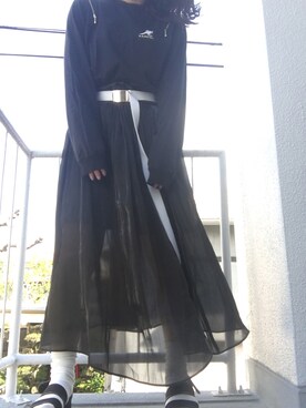 リ– さんの「ギャザーロングスカート」を使ったコーディネート