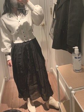 リ– さんの「ギャザーロングスカート」を使ったコーディネート
