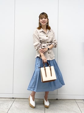 「andemiu」｜「アイテム（ブルゾン）」を使った、andemiu_mayaさん（レディース・165cm）の春コーディネート