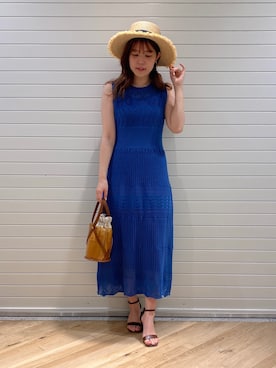 「Andemiu（アンデミュウ）のクリアトートバッグ940559（ショルダーバッグ）」を使った、andemiu_mayaさん（レディース・165cm）の春コーディネート