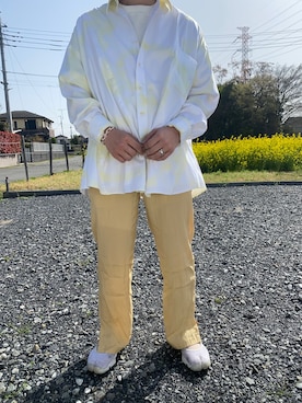「08sircus（ゼロエイトサーカス）のアイテム（パンツ）」を使った、shoさん（メンズ・170cm）の春コーディネート