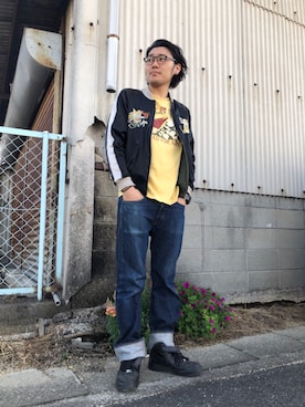 「FULLCOUNT（フルカウント）のアイテム（その他アウター）」を使った、KTさん（メンズ・176cm）の春コーディネート