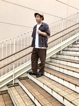 「Right-on（ライトオン）のアイテム（チノパンツ）」を使った、もっしーさん（メンズ・170cm）の春コーディネート
