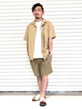 「Right-on（ライトオン）のアイテム（シューズ）」を使った、もっしーさん（メンズ・170cm）の夏コーディネート
