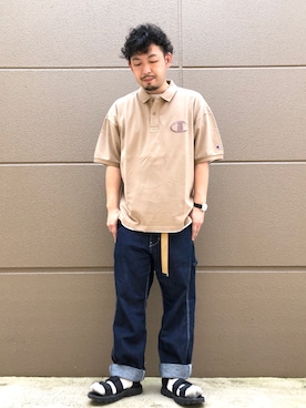 「チャンピオン」｜もっしーさん（メンズ・170cm）の夏コーディネート