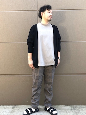 「Right-on（ライトオン）のアイテム（カーディガン/ボレロ）」を使った、もっしーさん（メンズ・170cm）の夏コーディネート