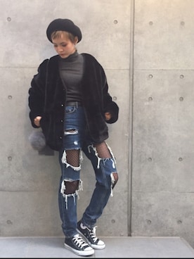 「RESTIR（リステア）のアイテム」を使った、teddyyocoさん（レディース・158cm）の冬コーディネート