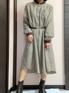 As Know As Plus アズノゥアズプラス のシャツワンピースを使った人気ファッションコーディネート Wear