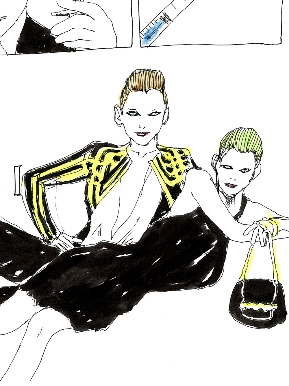 「シンプル、ブラック、お洒落さんとつながりたい、ドレス、GUCCI」｜「GUCCIのアイテム（テーラードジャケット、ブラック系）」を使った、SULEBOXさん（レディース・167cm）の春コーディネートの1枚目の写真