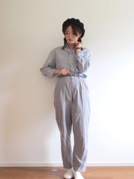 「ラブアンドピース2020」｜「アイテム（ハンチング/ベレー帽）」を使った、mihoさん（レディース・154cm）の秋コーディネート