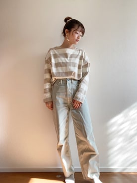 「e.r.g*（イーアールジー）のアイテム」を使った、mihoさん（レディース・154cm）の春コーディネート