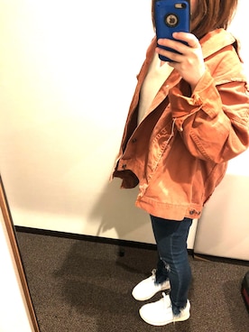 「大阪」｜「アイテム（ブルゾン）」を使った、RiＥさん（レディース・149cm）の春コーディネート