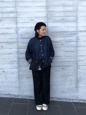 「SENSE OF PLACE by URBAN RESEAR」｜「アイテム（ハンチング/ベレー帽）」を使った、annnnnnnさん（レディース・155cm）の秋コーディネート