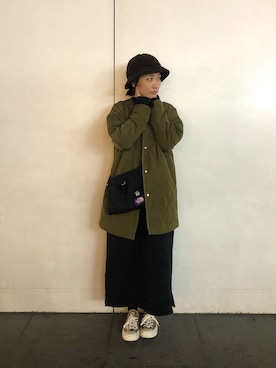 「SENSE OF PLACE by URBAN RESEAR」｜「アイテム（ダウンジャケット/コート）」を使った、annnnnnnさん（レディース・155cm）の冬コーディネート