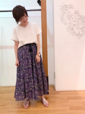 「スカーチョ」｜sayaさん（レディース・156cm）の夏コーディネート