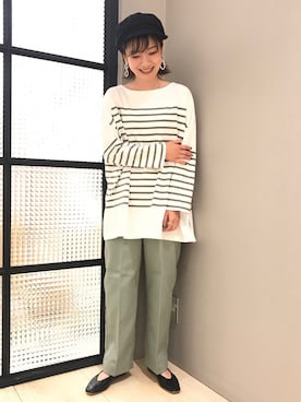 「LEPSIM（レプシィム）のアイテム（キャスケット）」を使った、sayaさん（レディース・156cm）の夏コーディネート