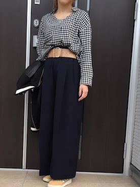 「BACKS（バックス）のアイテム（ジャケット/アウター）」を使った、rinaさん（レディース・153cm）の冬コーディネート