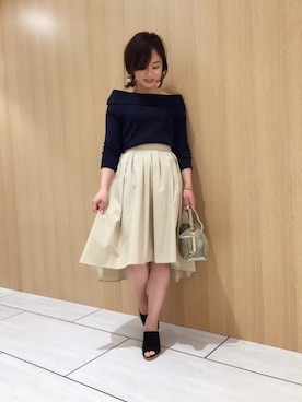 「Abahouse Devinette（ドゥヴィネット）のアイテム」を使った、yamaさん（レディース・157cm）の春コーディネート