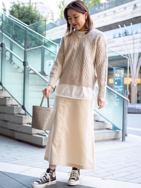 「一押しのアウタースタイル」｜「アイテム（その他アウター）」を使った、moneueharaさん（レディース・165cm）の冬コーディネート