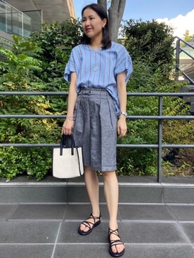 「LAURA DI MAGGIO（ローラディマッジオ）のアイテム」を使った、moneueharaさん（レディース・165cm）の夏コーディネート