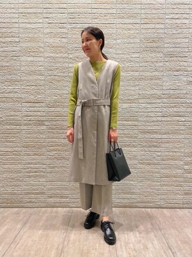 「green label relaxing（グリーンレーベルリラクシング）のアイテム（その他アウター）」を使った、moneueharaさん（レディース・165cm）の秋コーディネート