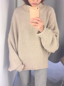 「H&M（エイチ・アンド・エム）のアイテム（ニット/セーター）」を使った、yukiさん（レディース・155cm）の秋コーディネート