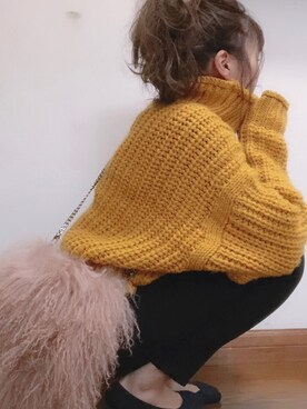 「H&M（エイチ・アンド・エム）のアイテム（ニット/セーター）」を使った、yukiさん（レディース・155cm）の秋コーディネート