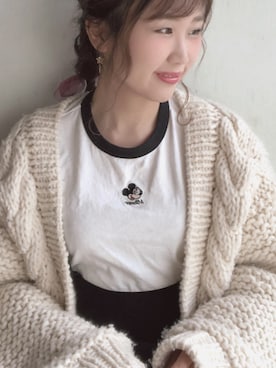 「ボリュームニット」｜「アイテム（その他）」を使った、yukiさん（レディース・155cm）の秋コーディネート