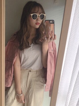 「H&M DIVIDED（エイチアンドエム　ディヴァイデッド）のアイテム（ジャケット/アウター）」を使った、yukiさん（レディース・155cm）の秋コーディネート