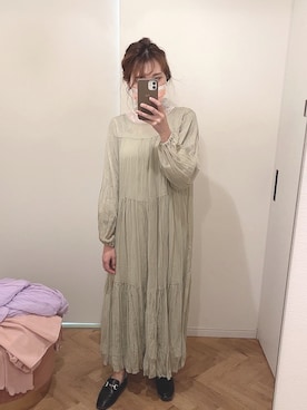 「ピスタチオ」｜「アイテム（ローファー）」を使った、yukiさん（レディース・155cm）の春コーディネート